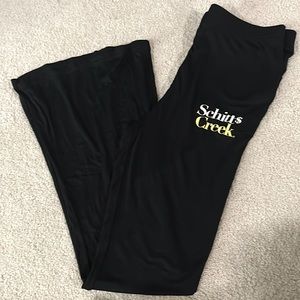 Schitt$ Creek black lounge pants